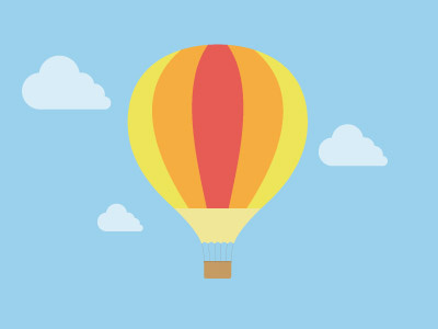 Balloon Illustration balloon clouds flat fly sky