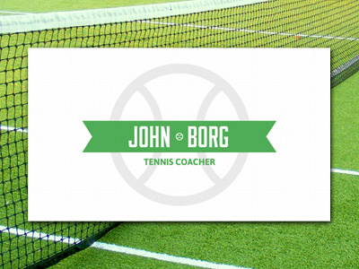 Tennis Business Cards ball business cards coacher court green net ribbon sport tennis