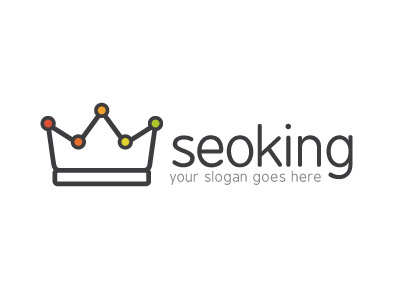 Seo King Logo analytics brand crown logo marketing master seo stats traffic
