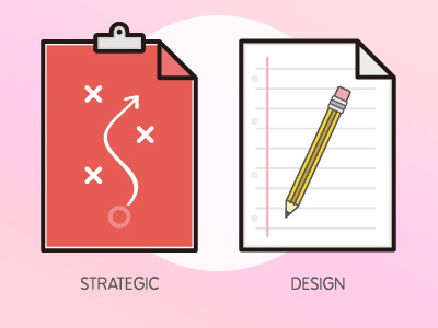UX Workflow - Strategic Design clip design doc folder icons illustration report sketch strategy user experience ux vector