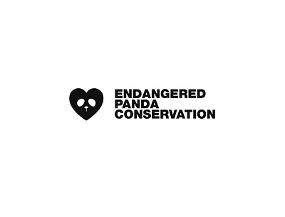 Endangered Panda Conservation brand identity branding corporate identity design graphic design icon logo logodesign minimal vector