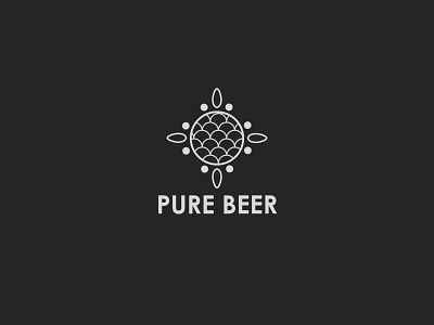 Pure Beer logo brand identity branding corporate identity design flat graphic design icon logo logodesign minimal vector