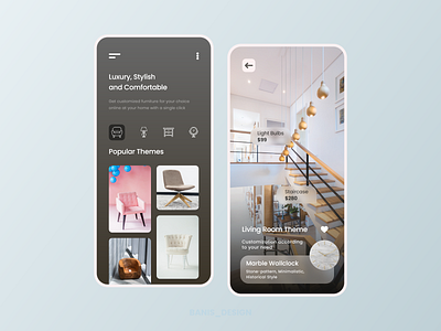 "Furniture Online shop" App Concept 🥰 app app concept app design design furniture app graphic design ui user interface ux