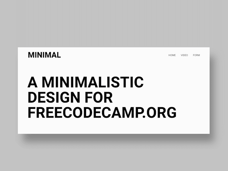 "MINIMAL" - A creative web developement project ui