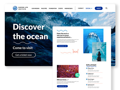 Marine Life Institute's website design graphic design ui ux web design webdesign