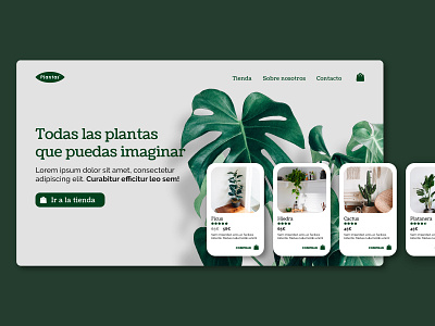 "Plantas" e-commerce - UI design 02 design graphic design ui ux web design webdesign