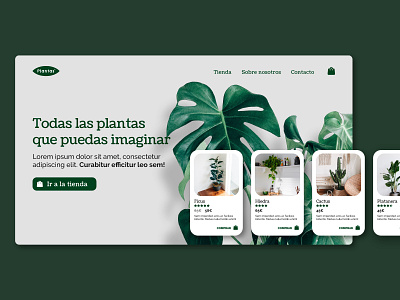 "Plantas" e-commerce - UI design 02