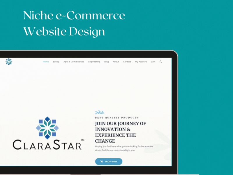 Clarastar's Landing Page branding design ecommerce shop ui web
