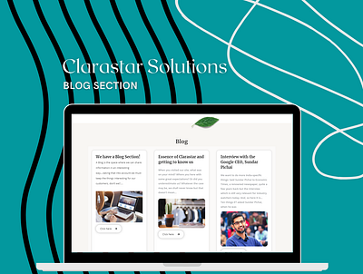 Clarastar's Blog Section blog branding design ecommerce shop wordpress design