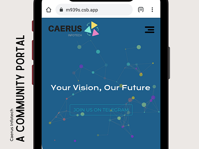 Caerus Infotech branding community app design logo startup ux
