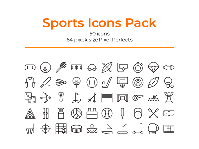 Sports icon pack designs icons illustrations lines user interface