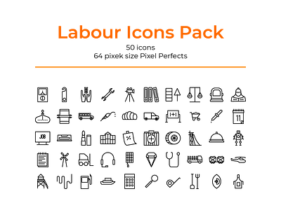 Labour icon pack designs icons illustrations lines user interface