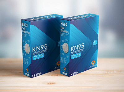 KN95 Safe Breathing Mask Box box design branding design mask packagedesign packaging