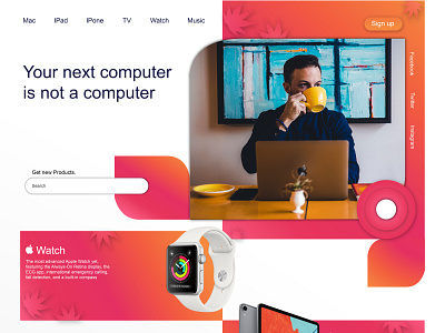 Apple Website PSD Template apple apple watch apple website apple website design apple website template