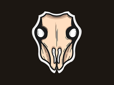Skull.. design flat illustration logo vector