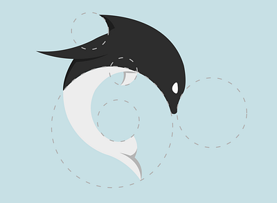 Dolphin just flat design flat icon illustration logo minimal vector