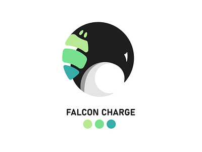 Falcon Charge design falcon flat illustration logo minimal vector