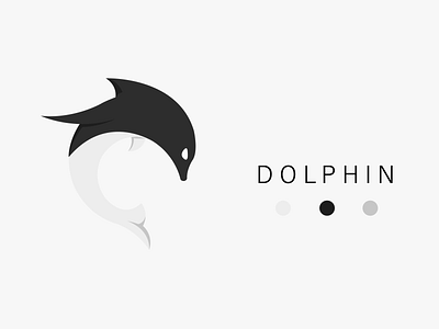 Dolphin design flat illustration logo vector
