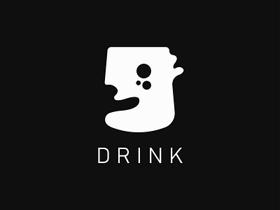 Drink design flat logo minimal splash vector