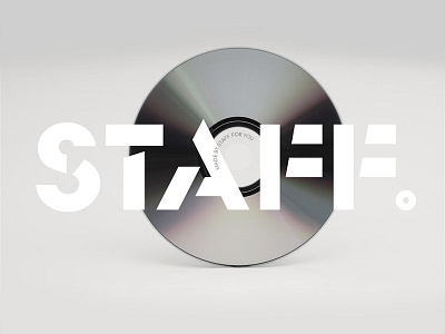 STAFF Identity black brand cd dvd graphic identity logo staff stencil type