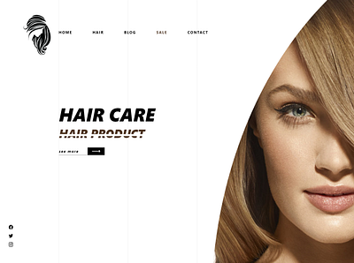 landing page for hair product adobe xd branding design photoshop ui ui design ui ux uiux ux xd design