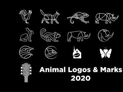 Animals logos monoline style & Marks