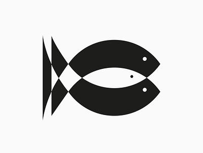 FISH Logo design animal behance black branding dark fish fish logo icon icon design identity illustraion logo design mark minimal