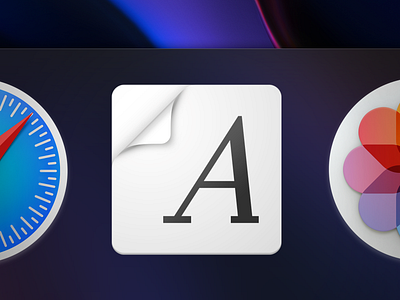 Font Manager App Icon 1 app application catalina dock font icon macos manager mojave typeface typographic typography view viewer yosemite