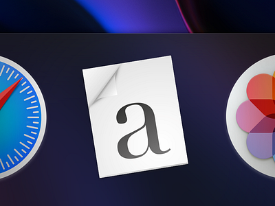 Font Manager App Icon 2 app application catalina dock font icon macos manager mojave typeface typogaphy typographic view viewer