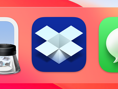 Dropbox Big Sur Style App Icon app apple application big sur bigsur box dock dropbox icon mac neomorphism