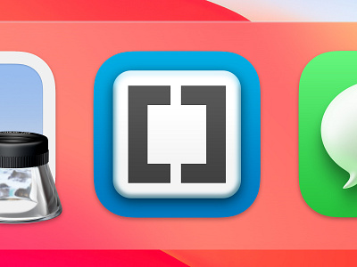 Brackets Big Sur Style App Icon app apple application big sur bigsur brackets design dock icon macos neomorphism ui