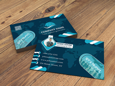 TRAVEL BUSINESS CARD awesome design businesscard creative design minimalist