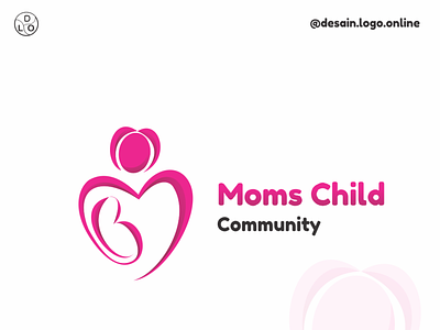 Moms Child Community design flat flat design icon illustration logo logo design logotype minimal vector