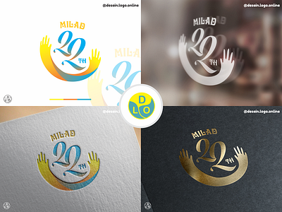 Logo Brand Design MILAD 22 design flat design icon illustration logo logo design logotype minimal typogaphy vector