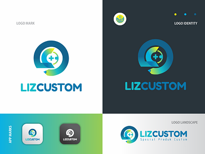 LIZCUSTOM LOGO | Client Project app branding color flat icon logo logo design logo flat logo mark logos minimalist