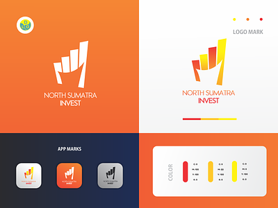North Sumatra Invest - Logo app branding concept design flat design icon logo logo design logo maker logo mark logos logotype minimal