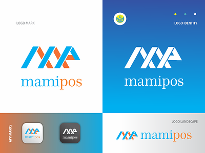 mamipos - Logo design flat flat design illustration logo logo design logo mark logos logotype minimal