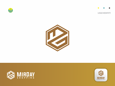 MIRDAY - Logo app branding branding design design flat flat design gold icon illustration logo logo design logo mark logos logotype minimal shop