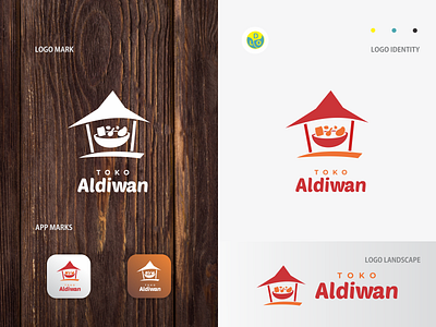 Toko Aldiwan - Logo app design flat design icon logo logo design logo mark logos logotype minimal