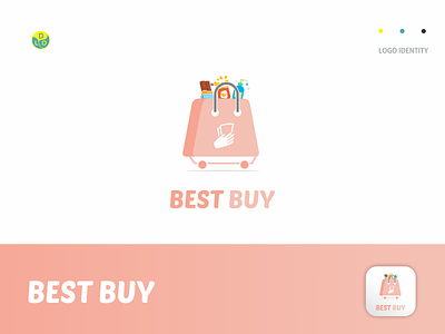 Best Buy app design flat design food icon logo logo design logo mark logos logotype minimal pink shop shopping shopping bag