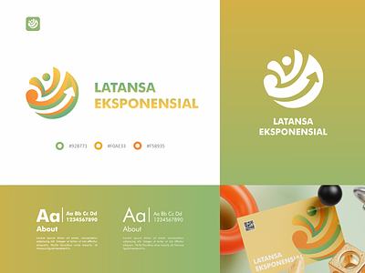 Latansa Eksponensial Logo arrow branding business company design graphic design green icon iconic identity logo logo design logos minimal modern ui