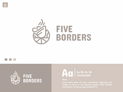 Five Borders Logo borders brand branding cafe cafetaria coffe company design five flat design graphic design icon logo logo design logos logotype minimal monoline simple ui