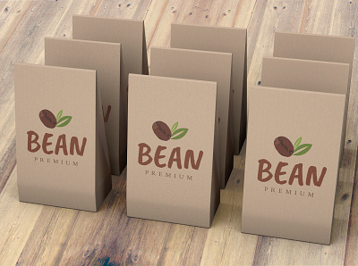 BEAN | Premium Logo (on Paper Bag) branding coffee bean coffeeshop freelance graphicdesign illustration logo premium product vector