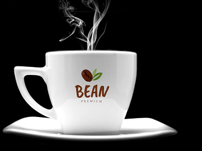 BEAN | Premium Logo (on Cappuccino Cup) branding coffee bean coffeeshop freelance graphicdesign illustrator logo photoshop premium product