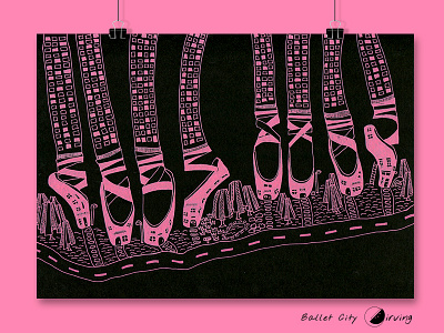 Ballet City / Illustration art ballet brand city design drawing illustration ui visual web