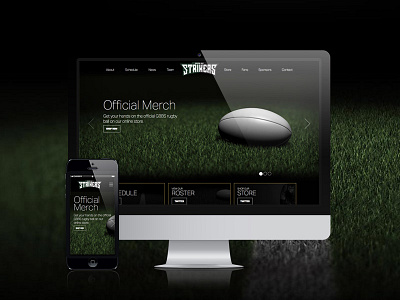 WIP: Green Bay Ball Strikers Website bootstrap responsive rugby sports web design wordpress