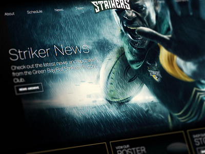 In Progress: Strikers Website bootstrap responsive rugby sports web design wordpress