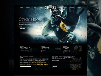 Green Bay Ball Strikers Website responsive rugby sports website wi wordpress