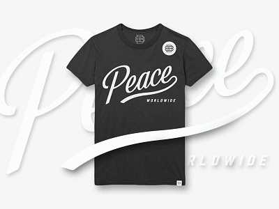 Peace Worldwide bound by blood clothing lettering script streetwear t shirt