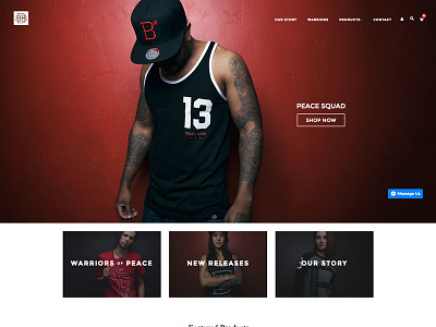 Bound By Blood Website bound by blood clothing streetwear web design website